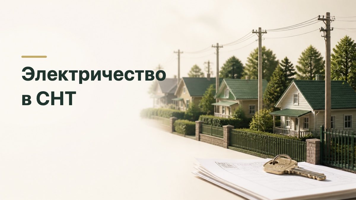 Участки и линии электропередачи в садовом товариществе