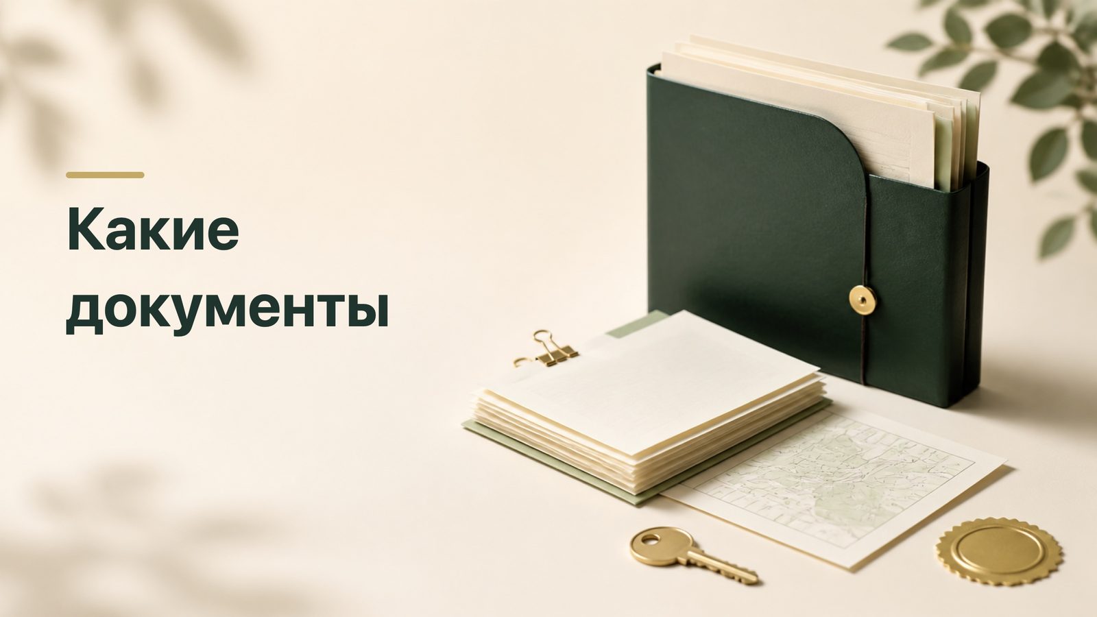 Папка с документами, план участка и ключи для подключения электричества