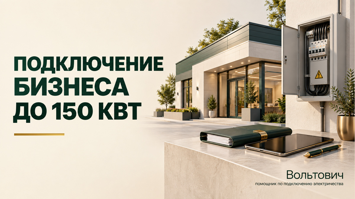 Документы и небольшой коммерческий объект, который готовят к подключению к электрическим сетям