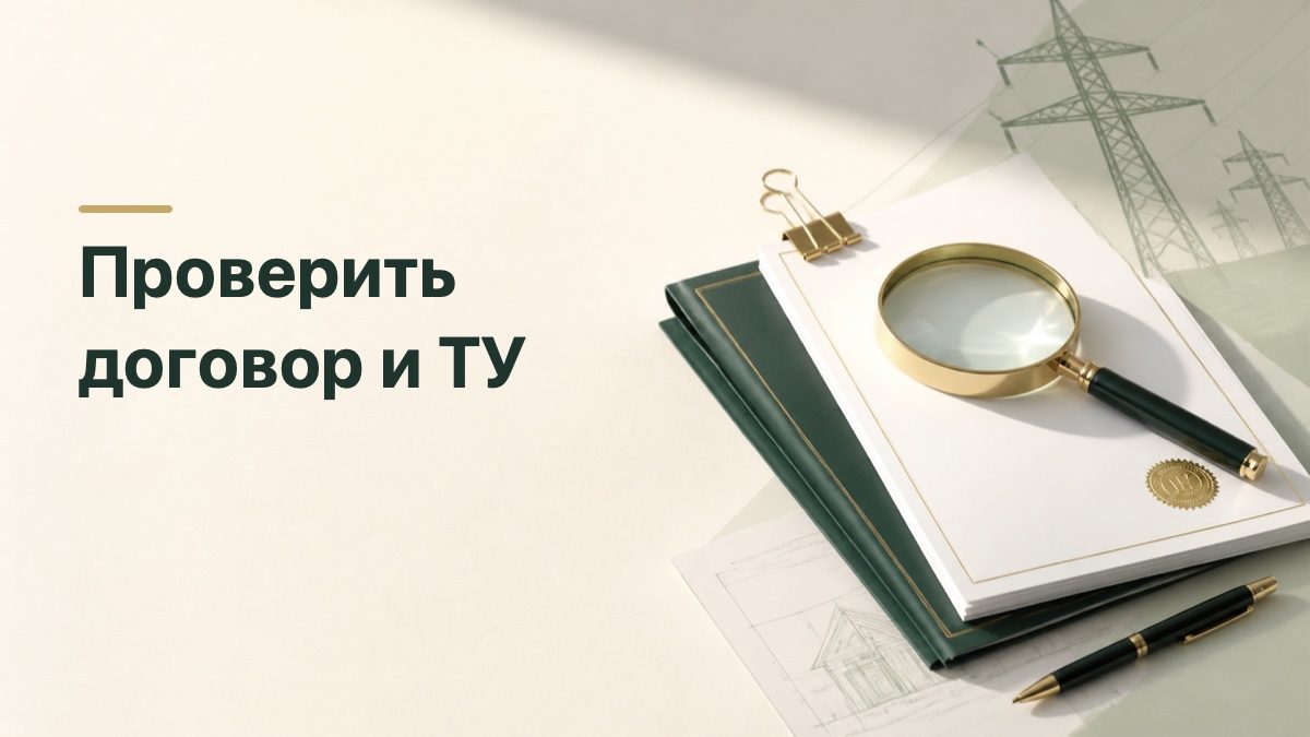 Договор и технические условия на подключение электричества под увеличительным стеклом