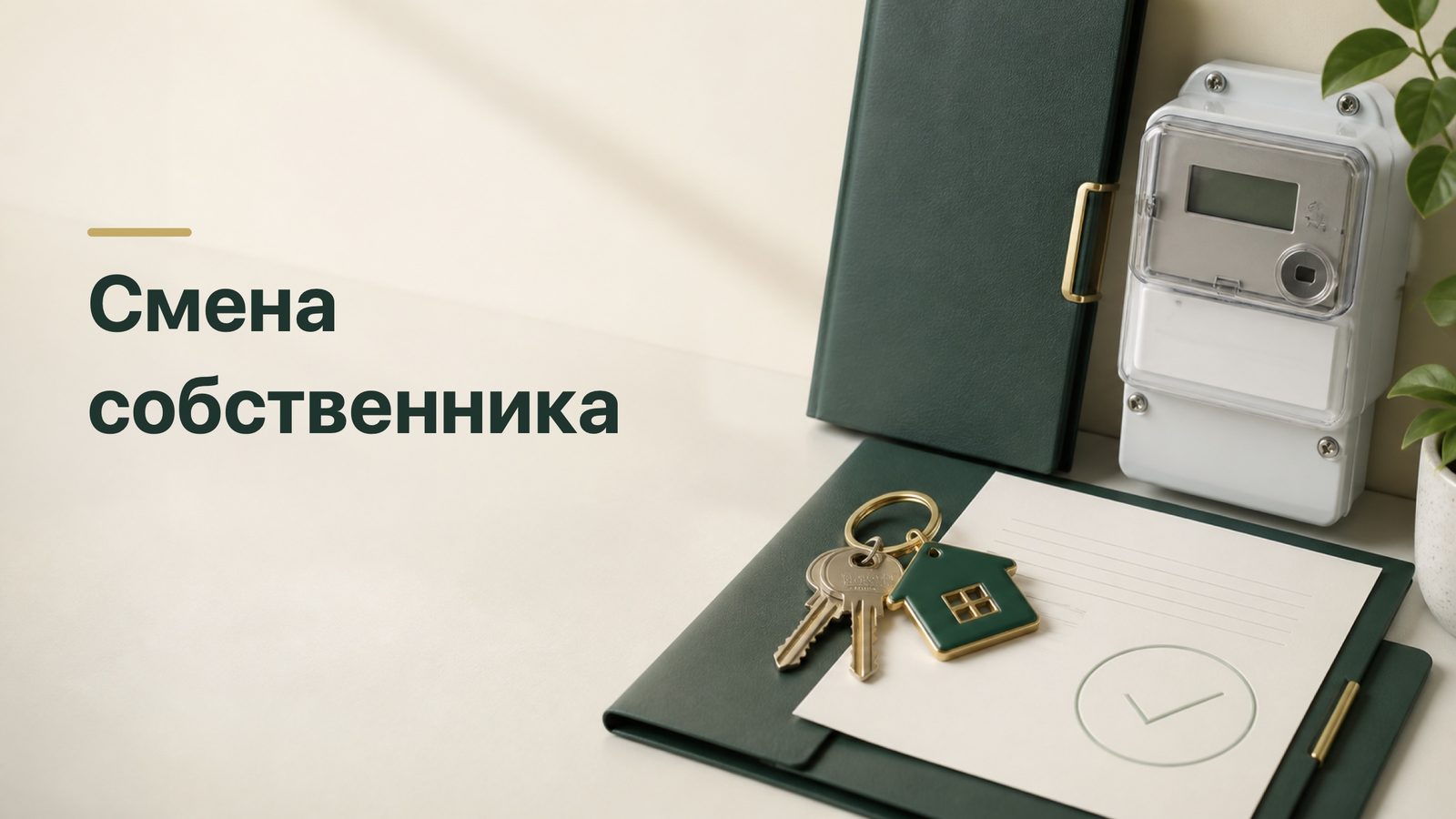 Ключи от дома, документ о праве и электросчётчик при смене собственника