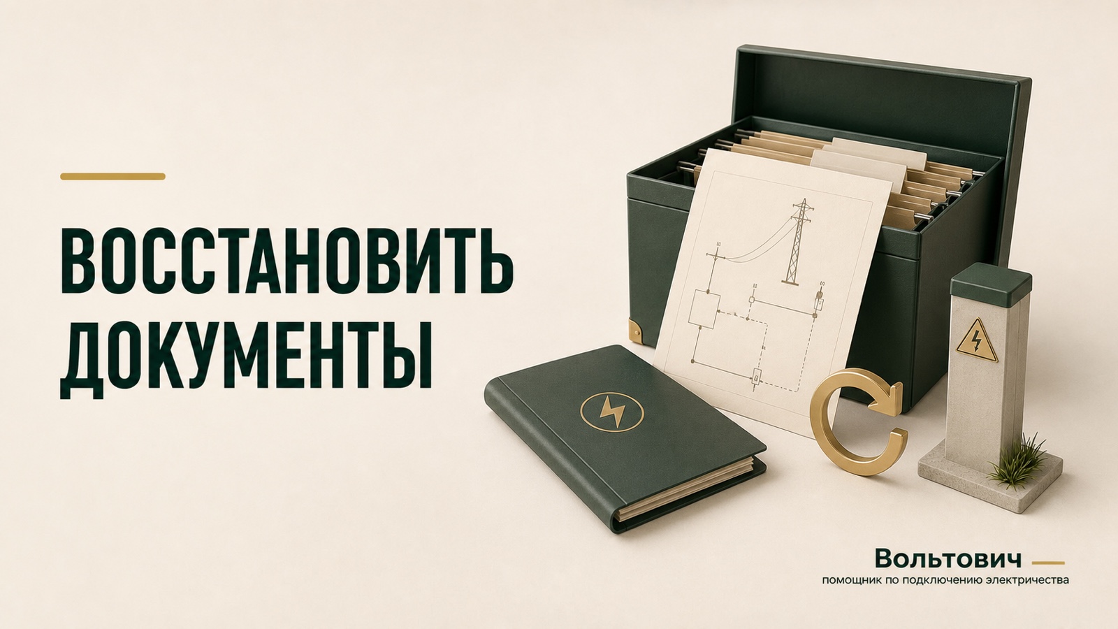 Папка с восстановленными документами о технологическом присоединении, актом и техническими условиями